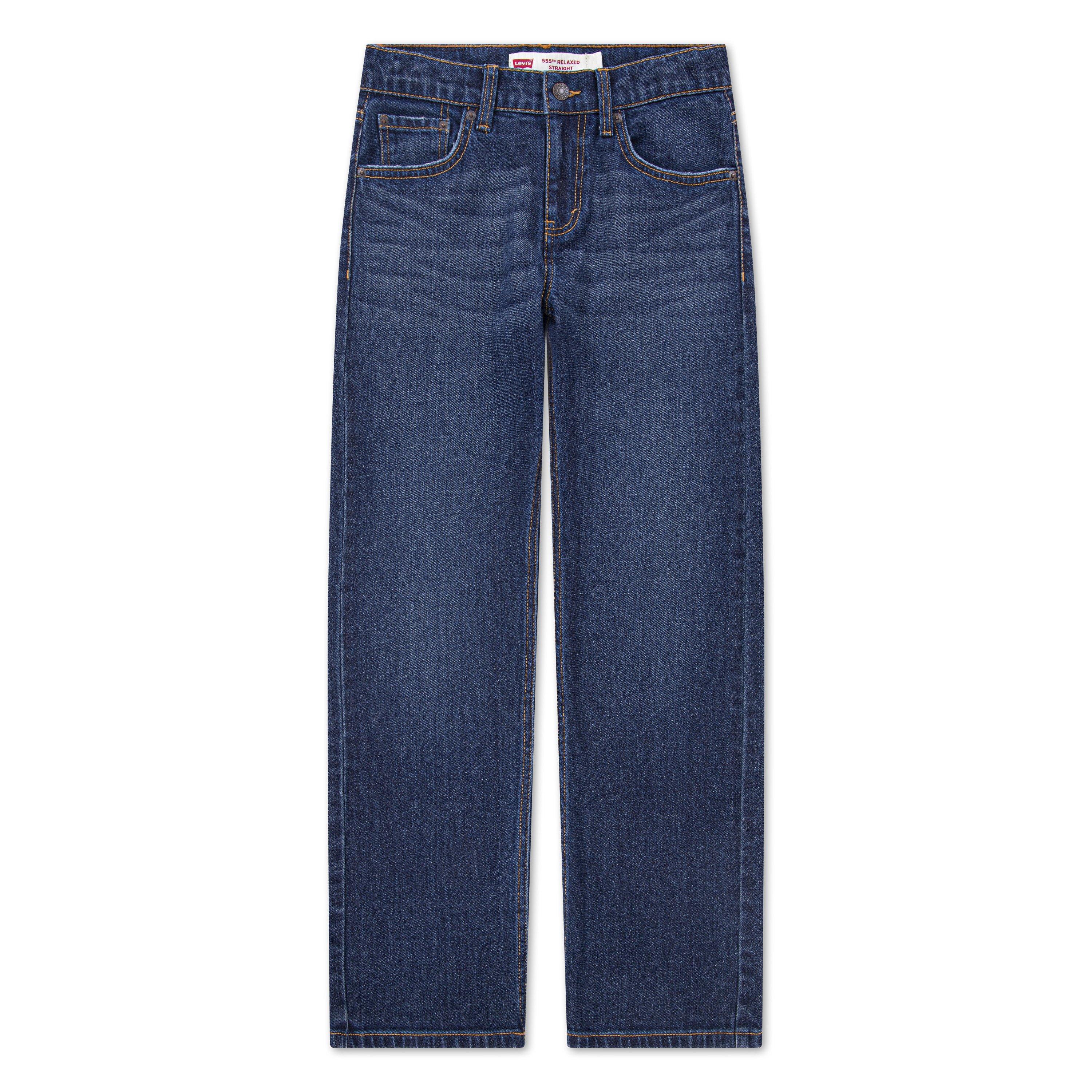 Levi's 555 Relaxed Lt Wash Big Boys' Blue Straight Denim Jeans - BLUE